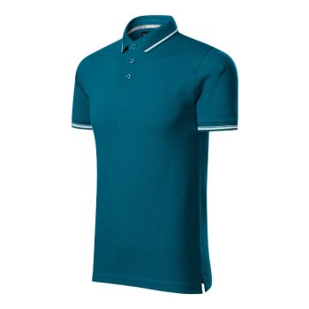 Perfection plain galléros póló férfi petrol kék S