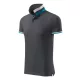 Collar Up galléros póló férfi light anthracite XL