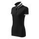 Collar Up galléros póló női fekete 2XL