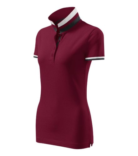 Collar Up galléros póló női garnet M