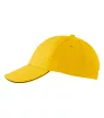 Sandwich 6P sapka unisex sárga állitható