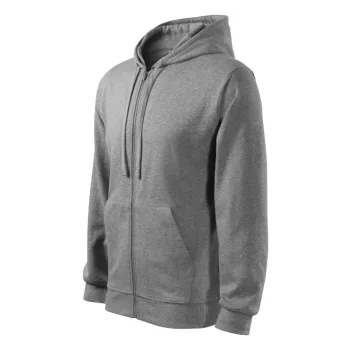 Trendy Zipper felső férfi sötétszürke melírozott S