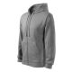 Trendy Zipper felső férfi sötétszürke melírozott 2XL