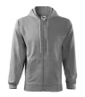 Trendy Zipper felső férfi sötétszürke melírozott 3XL