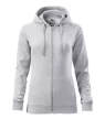 Trendy Zipper felső női világosszürke melírozott M