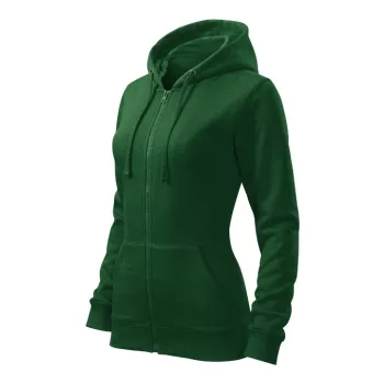 Trendy Zipper felső női üvegzöld XS