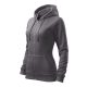 Trendy Zipper felső női acélszürke M
