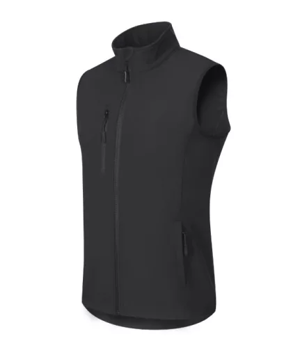 Trail softshell mellény férfi ébenszürke 3XL