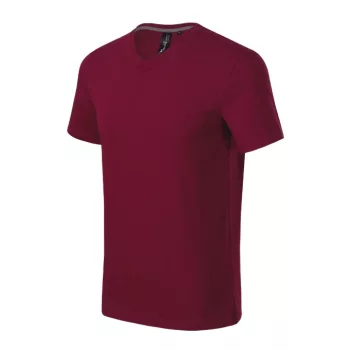 Action V-neck póló férfi garnet M