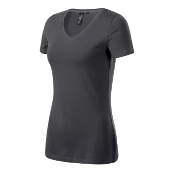 Action V-neck póló női light anthracite S