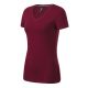 Action V-neck póló női garnet M