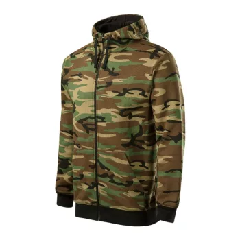 Camo Zipper felső férfi barna terepszín S