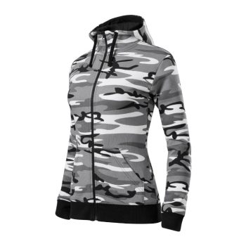 Camo Zipper felső női szürke terepszín XS