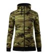 Camo Zipper felső női zöld terepszín XS