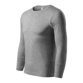 Progress LS póló unisex sötétszürke melírozott XS