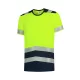 T-Shirt High Vis Bicolor póló unisex fluoreszkáló sárga M