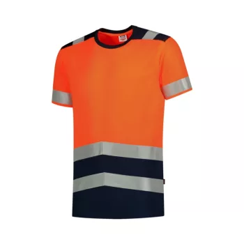   T-Shirt High Vis Bicolor póló unisex fluoreszkáló narancssárga S