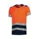 T-Shirt High Vis Bicolor póló unisex fluoreszkáló narancssárga XL