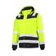 Midi Parka High Vis Bicolor munkakabát unisex fluoreszkáló sárga 4XL
