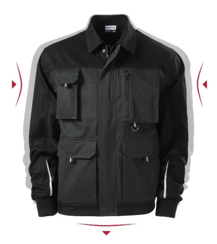 Woody munkakabát férfi ébenszürke 52/54