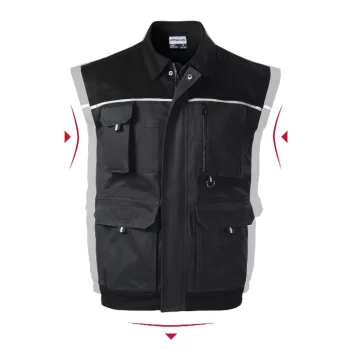 Woody munkamellény férfi ébenszürke 44/46