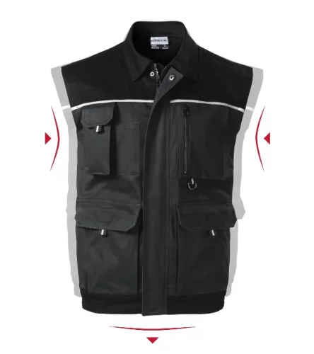 Woody munkamellény férfi ébenszürke 52/54