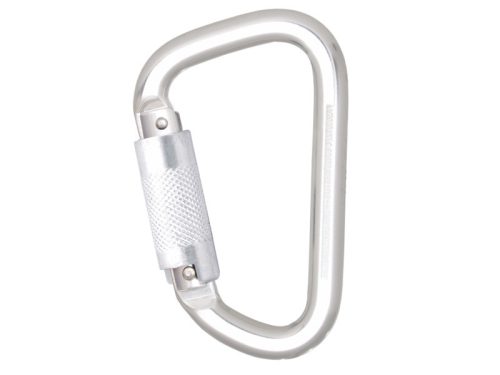 Kratos alumínium karabiner, negyedfordulatos zárral, 21mm nyitótávolsággal