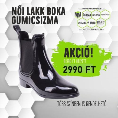 Női Lakk Gumicsizma (DÍJTALAN SZÁLLÍTÁSSAL)