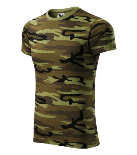 Camouflage póló unisex zöld terepszín S