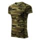 Camouflage póló unisex zöld terepszín S