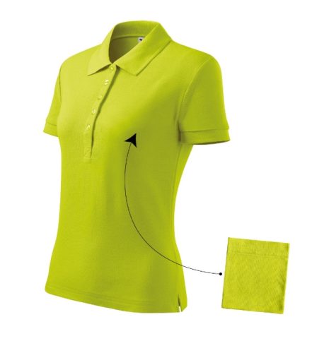 Cotton galléros póló női lime M