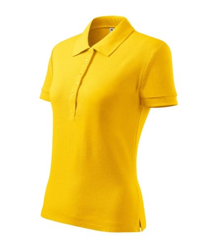 Cotton Heavy galléros póló női sárga 2XL