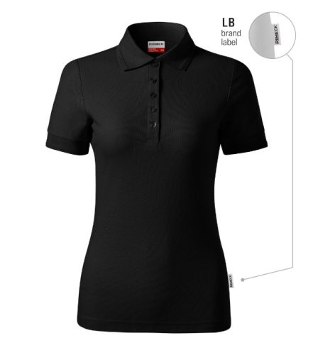 Reserve galléros póló női fekete 01 (brand label) S