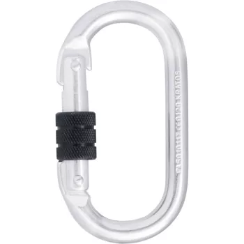   Kratos csavarosan zárható acél karabiner, 18mm nyitótávolsággal
