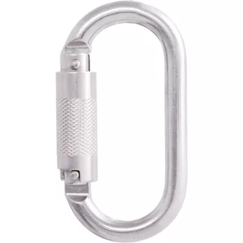   Kratos acél karabiner, negyedfordulatos zárral, 16mm nyitótávolsággal