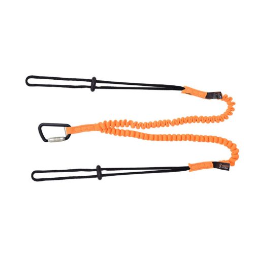 Kratos kétágú, nyújtható szerszámtartó kötél karabinerrel