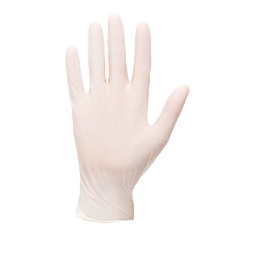 Púderezett latex egyszer használatos kesztyű (100db)