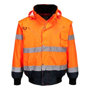 Hi-Vis 3 az 1-ben kontrasztos bomber dzseki
