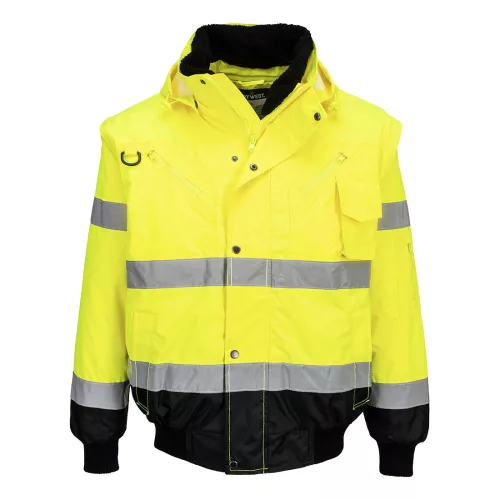 Hi-Vis 3 az 1-ben kontrasztos bomber dzseki