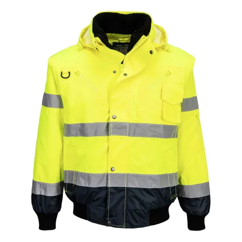 Hi-Vis 3 az 1-ben kontrasztos bomber dzseki
