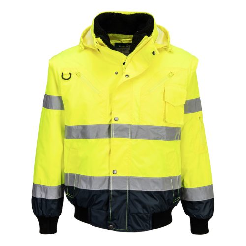 Hi-Vis 3 az 1-ben kontrasztos bomber dzseki