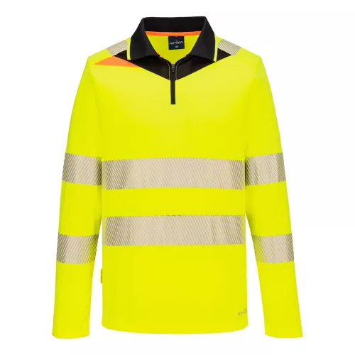 DX4 Hi-Vis cipzáras póló L/S
