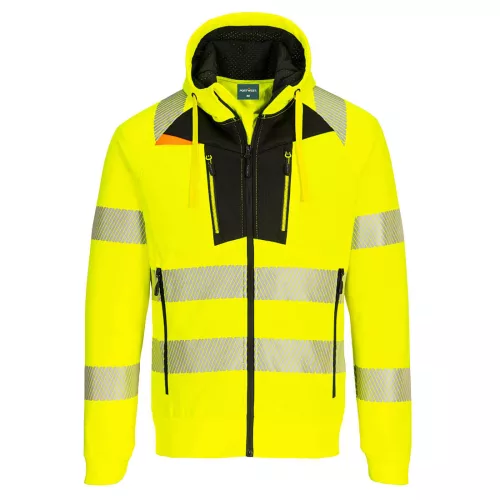 DX4 Hi-Vis cipzáras kapucnis pulóver