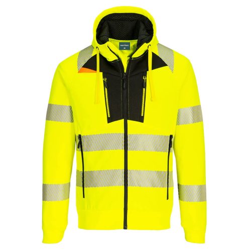 DX4 Hi-Vis cipzáras kapucnis pulóver