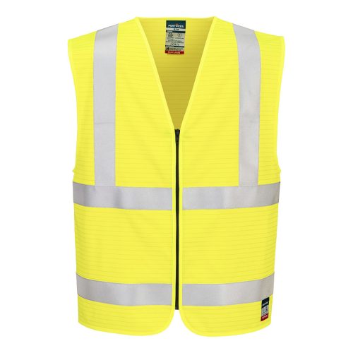 Bizflame Hi-Vis FR cipzáras jól láthatósági mellény