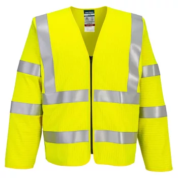 Bizflame Hi-Vis FR hosszú ujjú cipzáras mellény