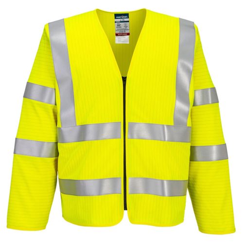 Bizflame Hi-Vis FR hosszú ujjú cipzáras mellény