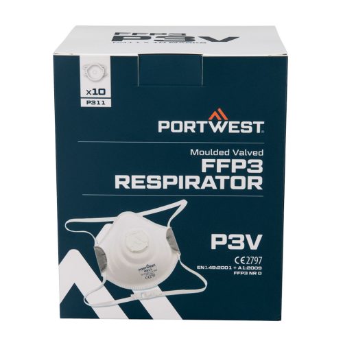 Formázott FFP3 szelepes maszk (Pk10)