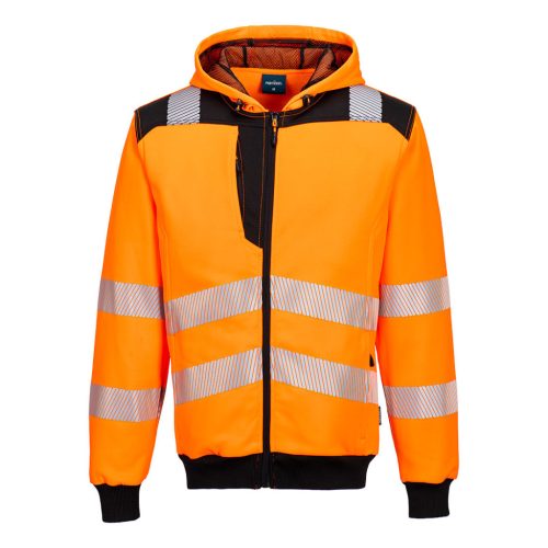 PW3 Hi-Vis zippzáras kapucnis pulóver