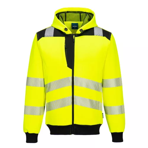 PW3 Hi-Vis zippzáras kapucnis pulóver